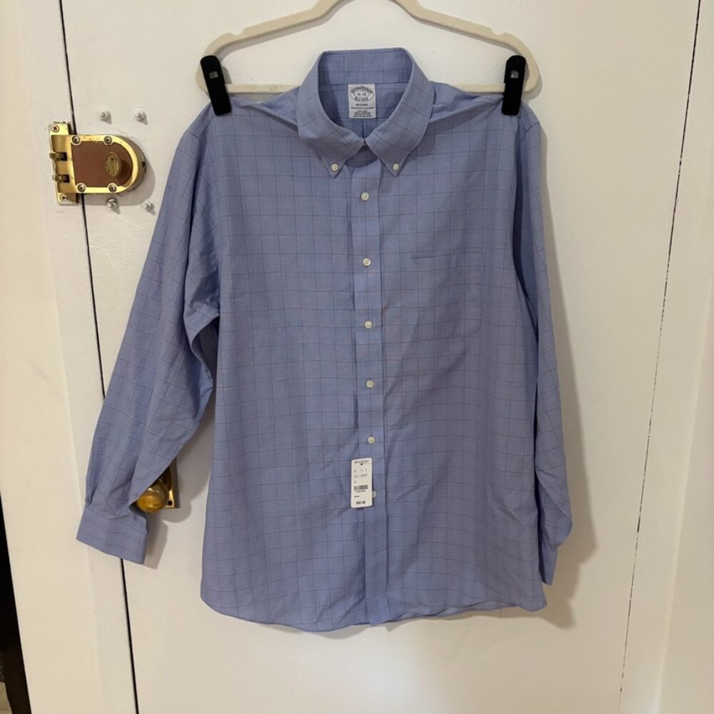 NWT Brooks Brothers Regent Non Iron 100% American Supima Cotton Shirt - 16 34